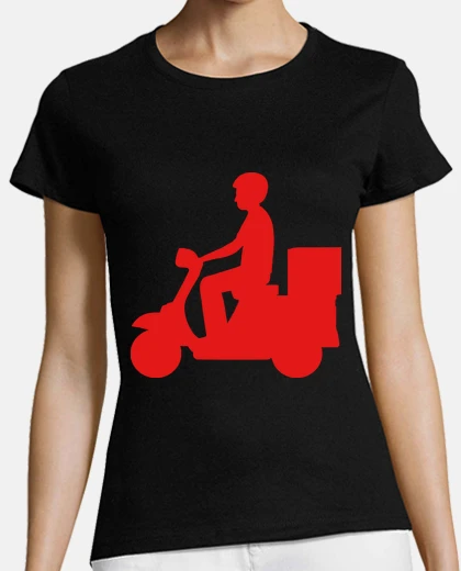 Tee-shirt livreur sur moto