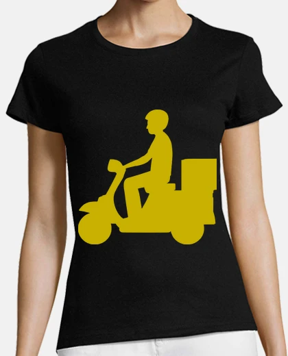 Tee-shirt livreur sur moto