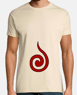 Naruto Camiseta Shippuden Akatsuki con símbolo de nube roja, Negro, S