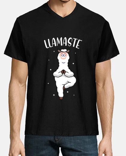 Tee-shirt llamaste alpaga lama i motif de méditat