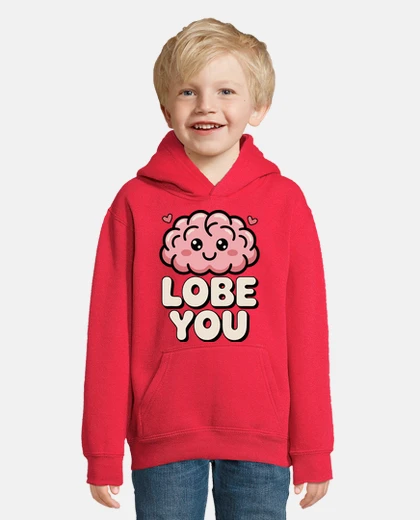 Kids Lobe You Brain Pun Mind Cute Funny