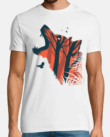 Camiseta Lobo naranja