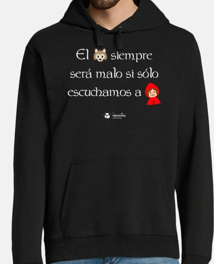 Sudadera Lobo y Caperucita (fondos oscuros)