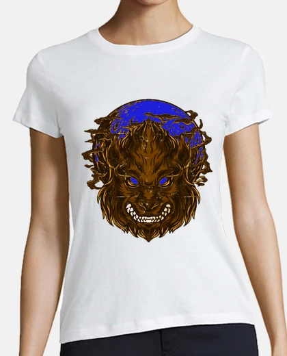 Playera lobo y luna