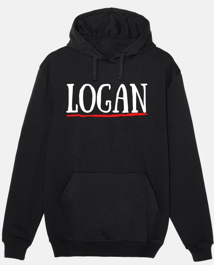 Sudadera logan primer nombre línea roja