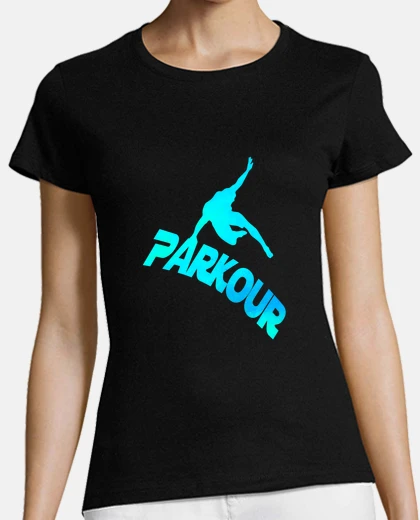 T-shirt logo del tossicodipendente del parkour