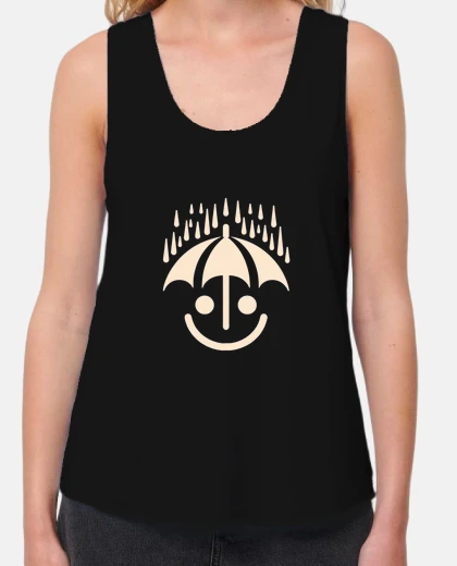 Tee-shirt logo parapluie souriant