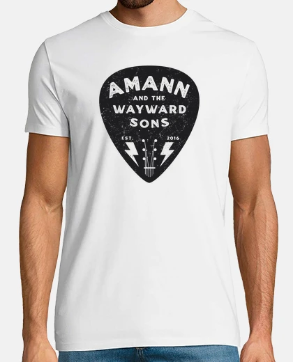 Tee-shirt logo pua noir amann. homme, manches courtes, blanc, qualité extra