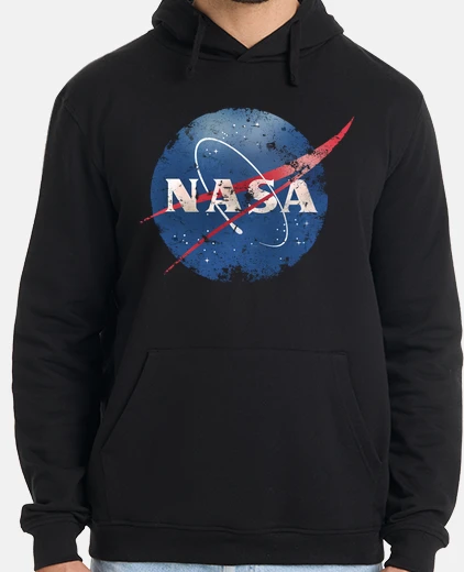 Sudadera logotipo de la nasa - erosionado - antiguo - vintage - espacio