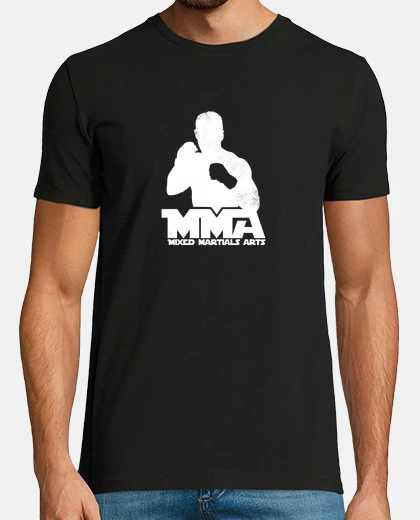 Camiseta logotipo de luchador mma