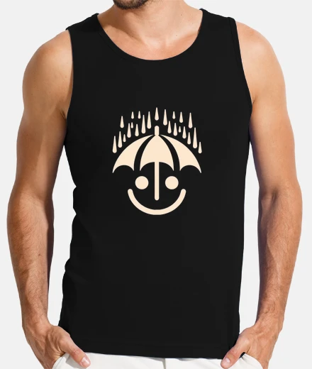 Camiseta logotipo de paraguas sonriente