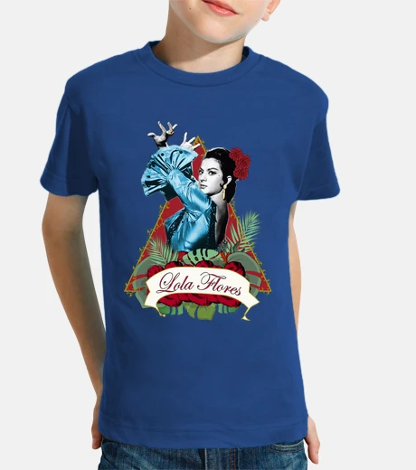Ropa Lola Flores. Niño, manga corta, azul royal