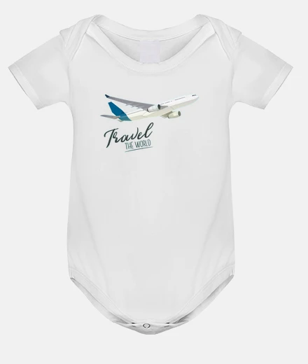 Kids long haul plane travel pilot bodysuit baby onesie