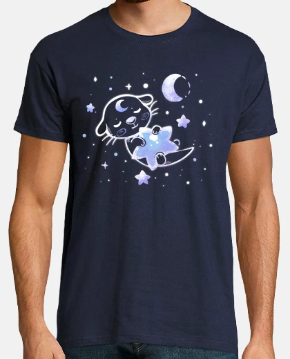 T-shirt lontra nelle stelle - camicia da uomo