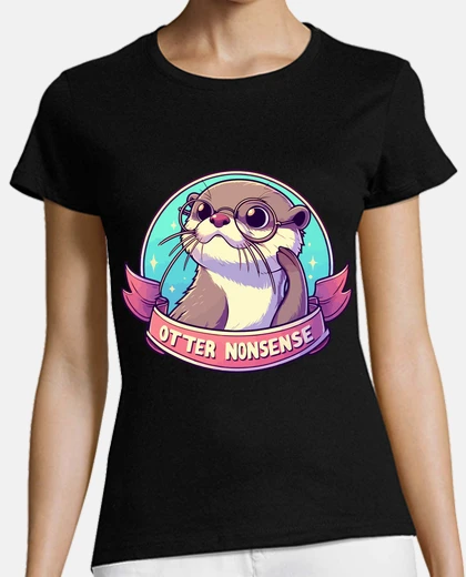 T-shirt lontra senza senso carino divertente