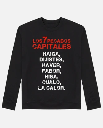 Sudadera los 7 pecados capitales laTostadora