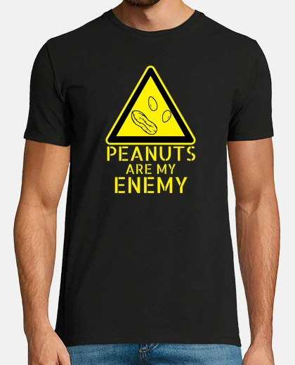 Camiseta Los cacahuetes son mi enemigo Advertenc