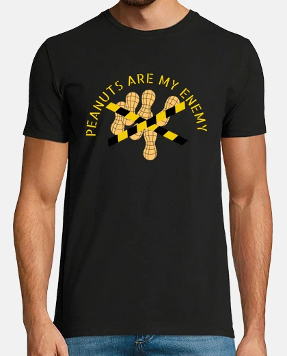 Camiseta los cacahuetes son mi enemigo alergia d