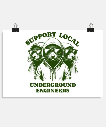 Póster Los topos apoyan a los ingenieros subte