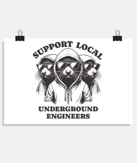 Póster Los topos apoyan a los ingenieros subte