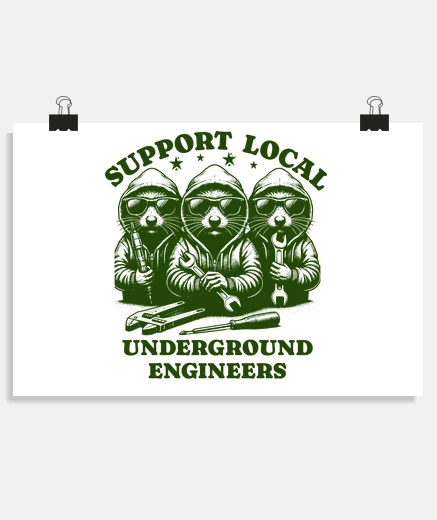 Póster Los topos apoyan a los ingenieros subte