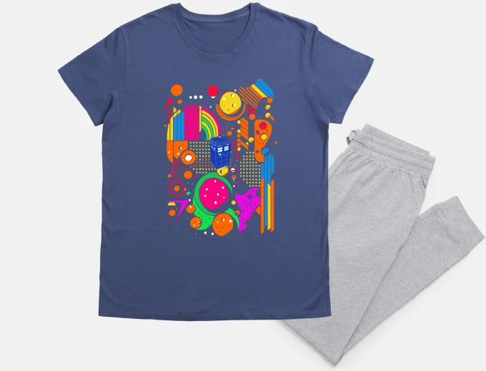 Pyjama lost in psychedelic space and time