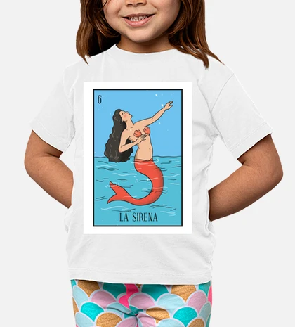 La Sirena Playera De Carta De Loteria Shirt Playeras Con Cartas De