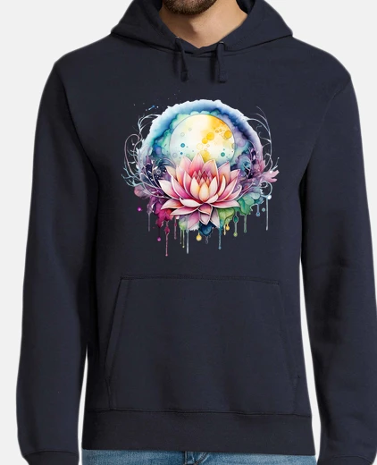 Hoodie lotus and moon