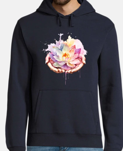 Hoodie lotus flower hands