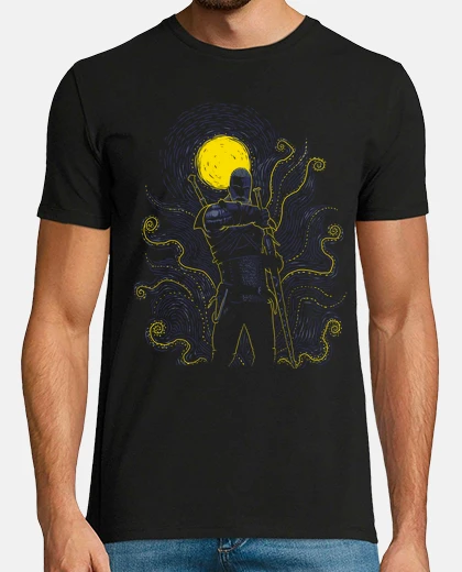 Tee-shirt loup blanc impressioniste
