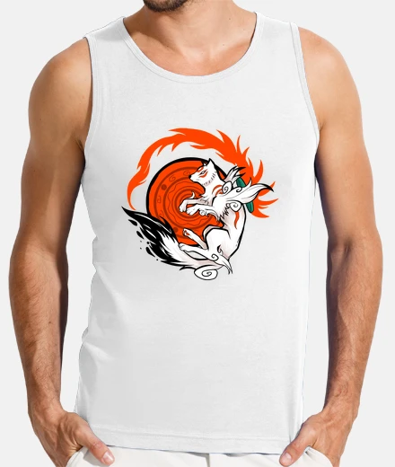 Tee-shirt loup blanc mens déesse réservoir
