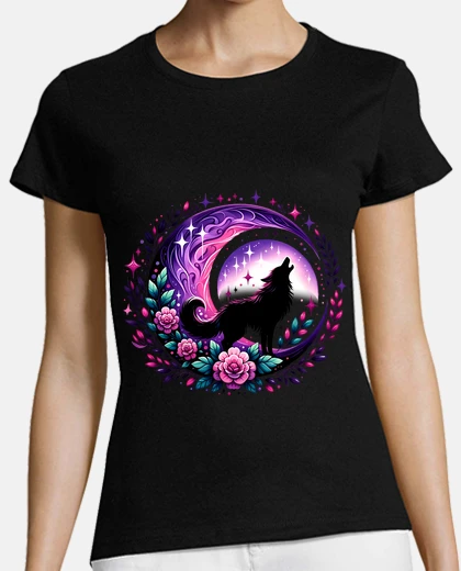Tee-shirt loup lune