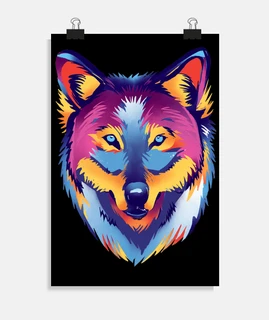 loup meute  vivre avec les forêts petits bébés poster décoration 