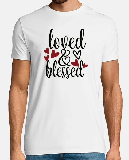 Tee-shirt love and bienheureux