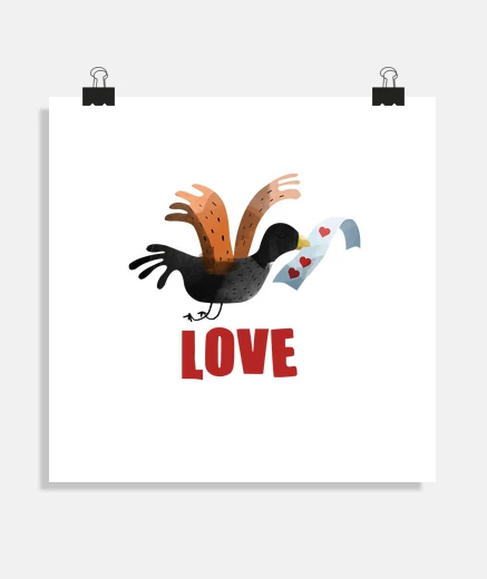Poster love bird love bird