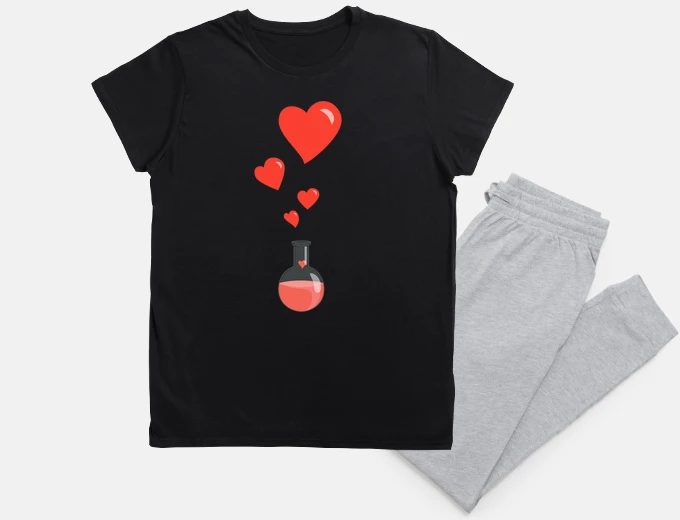 Pyjama Love Chemistry Flask of Hearts Geek