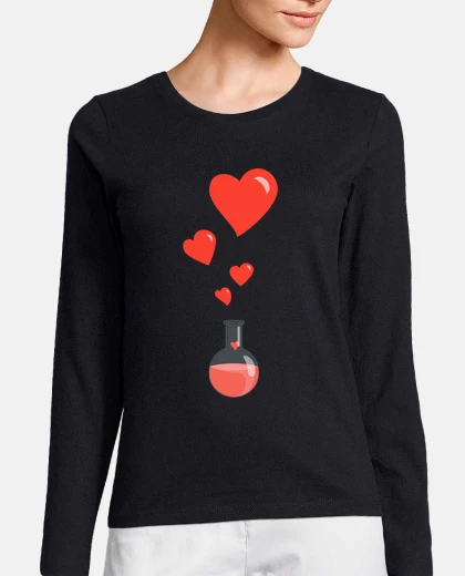 T-shirt Love Chemistry Flask of Hearts Geek