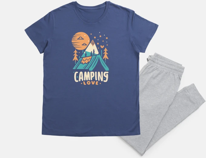 Pyjama love du camping - couleur