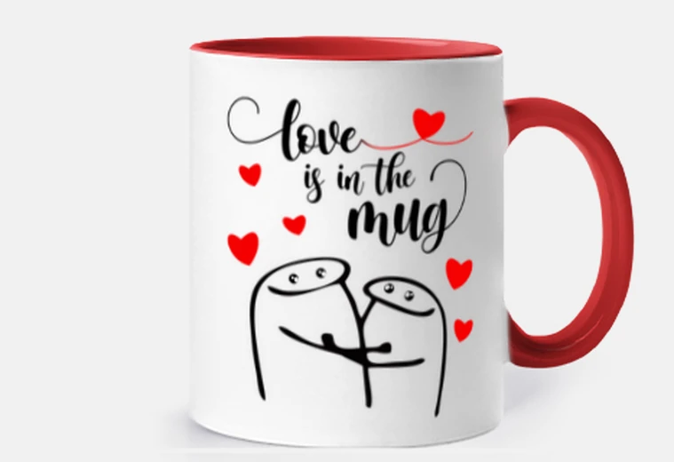 love est dans la tasse tasse photo personnalisable cadeau saint valentin personnalisé
