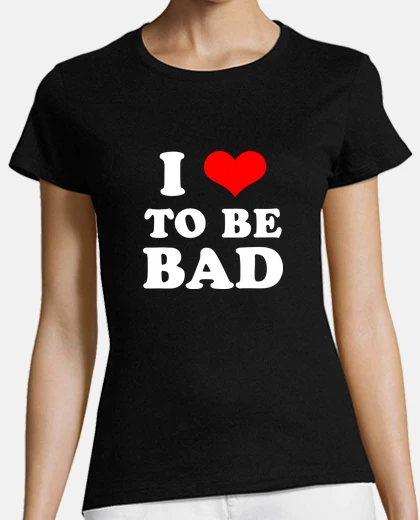 Tee-shirt love être bad noir