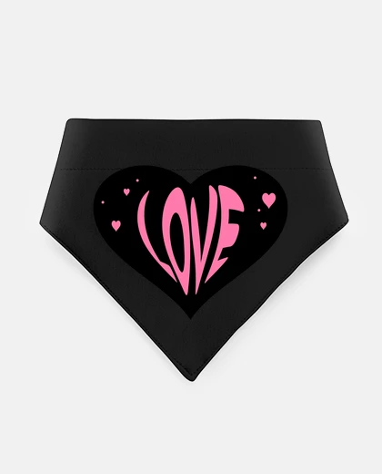 Mascotas love heart, pet bandana