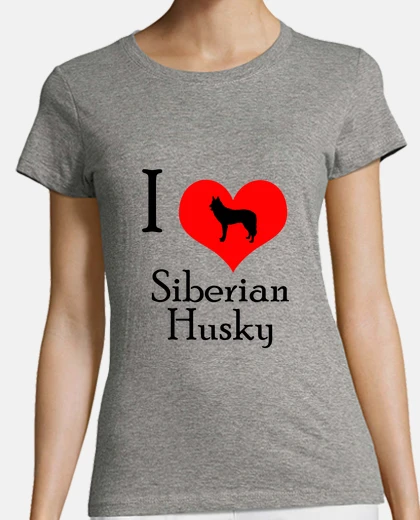 Tee-shirt love husky sibérien