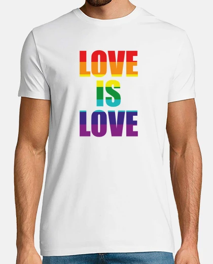 T-shirt love is love lgtb rainbow gay