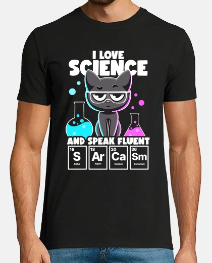 Tee-shirt love la science et je parle couramment 