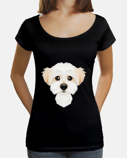 Tee-shirt love maltais ri love chien ri maltais