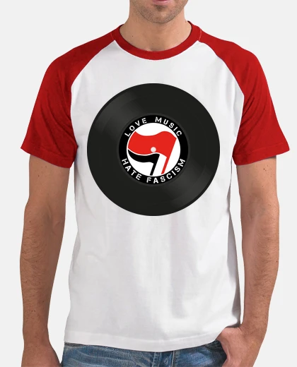 T-shirt love music hate fascism