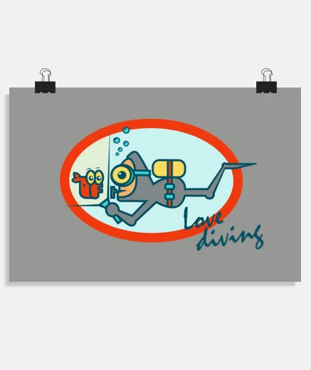 Poster love plongée