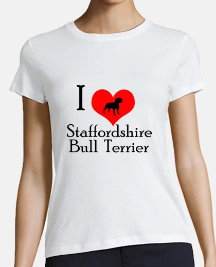 Tee-shirt love Staf ford Shire Bull Terrier