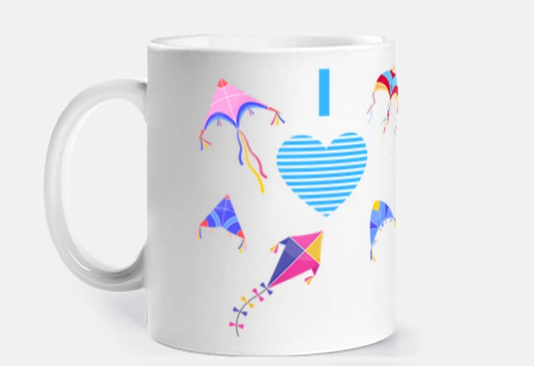 Cup love the kite