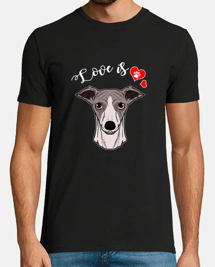 Tee-shirt Love Whippet Dog Owner Paw Heart Gift